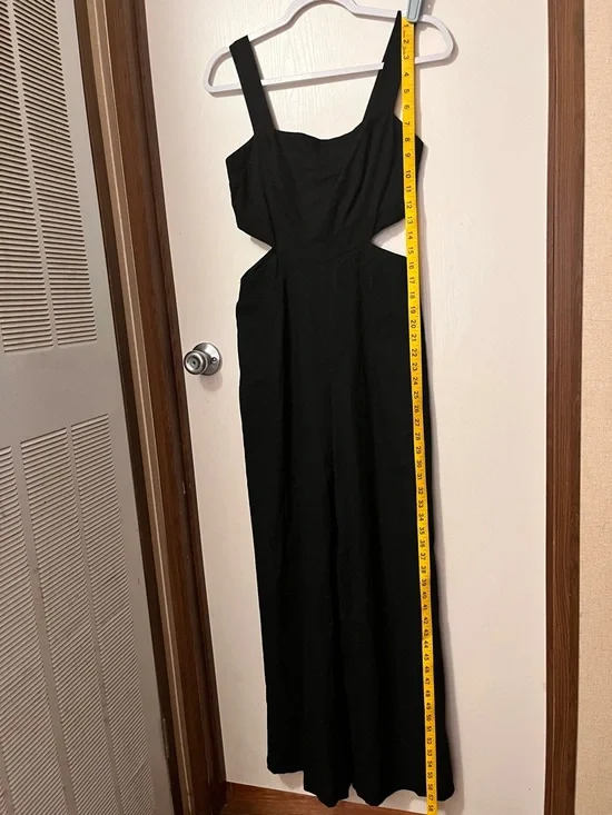 Altar'd State Black Square-Neck Wide-Leg Cutout Jumpsuit - Picture 4 of 11